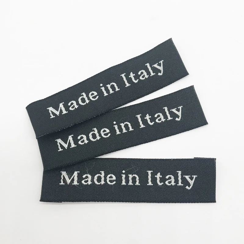 Origin Woven Labels Made In Italy For Clothing Bags Shoes Hand Made Fabric Labels For Sewing Tags Free Shipping