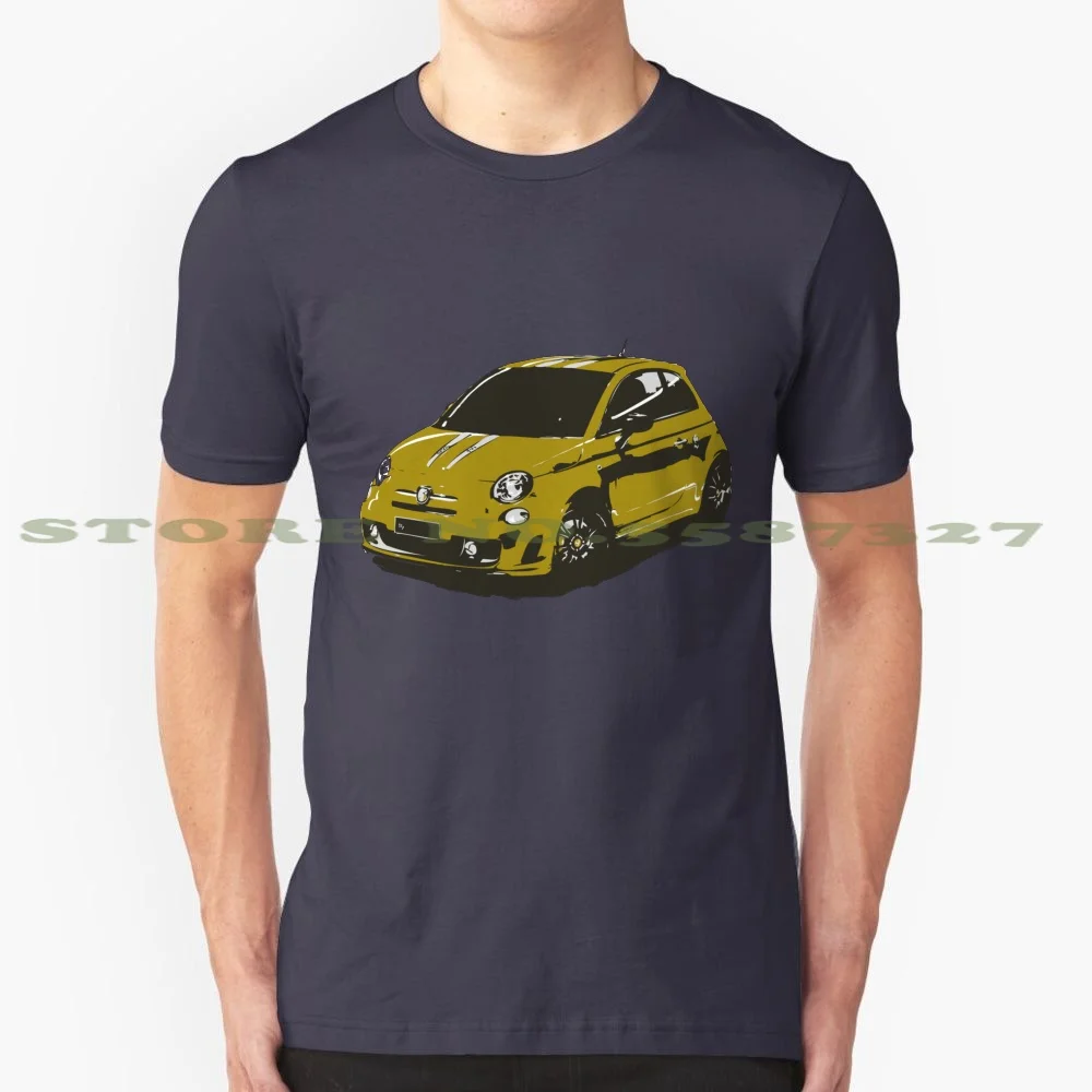 Fiat 500 Abarth-Cute Little Italian City Car 100% Cotton T-Shirt Thespeedart Autos Automobile Racing Rally Supercar Hypercars