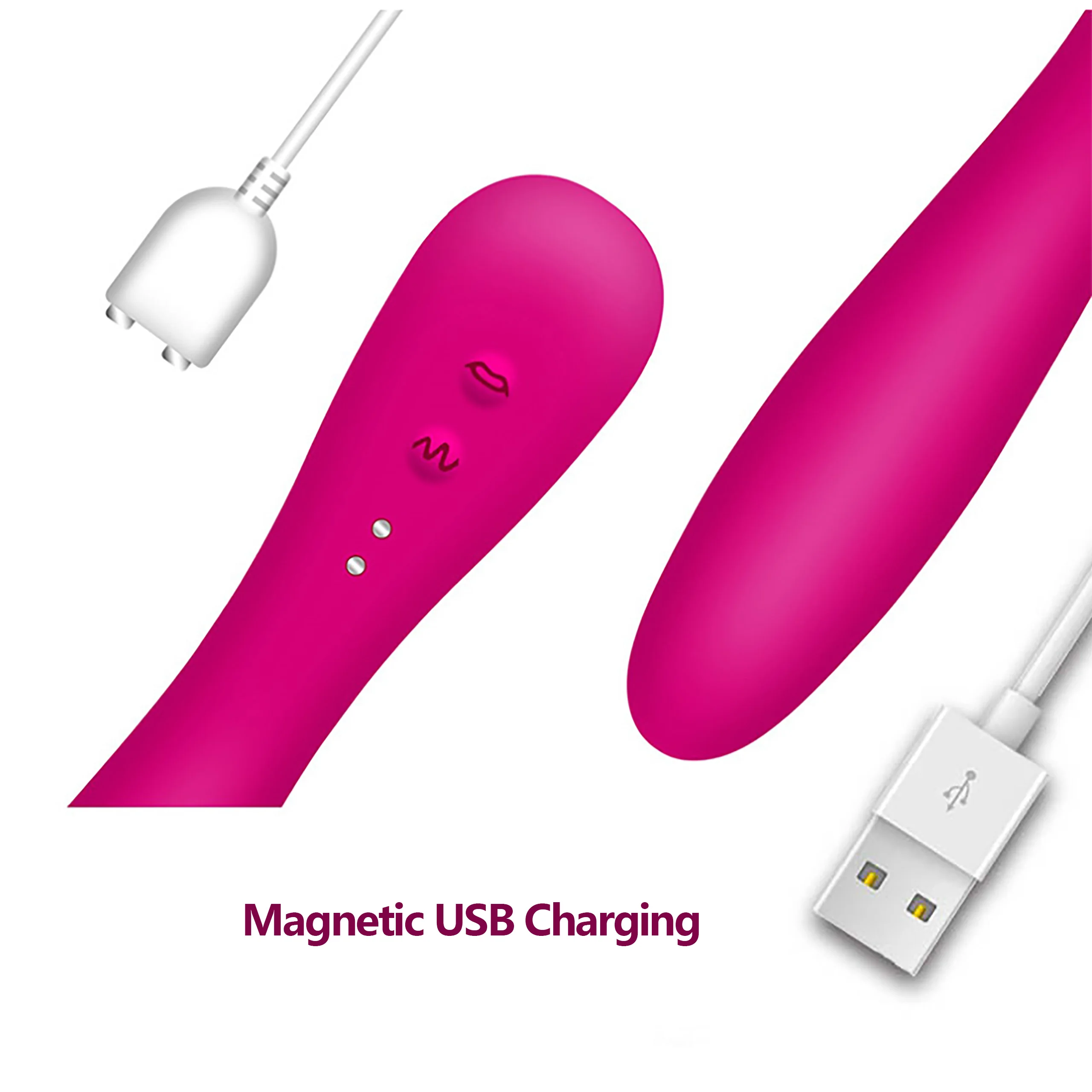 AV Vibrator เพศของเล่นซิลิโคน Wand Massager สำหรับหญิง USB ชาร์จ Sex Shop สำหรับผู้ใหญ่ G Spot ดูด Vibrating Dildo