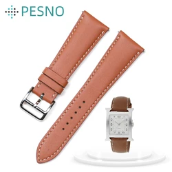 PESNO Smooth Grain Calf Skin Leather Watch Straps Men Watch Accessories Suitable for ARCEAU W036757/035184/W044822