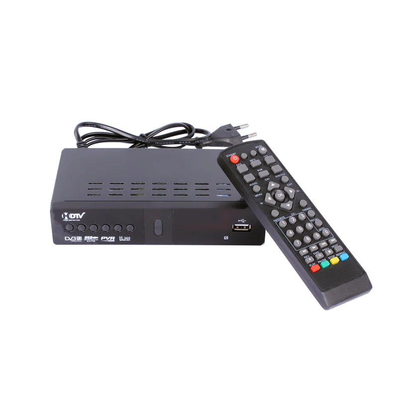 HD Digital DVB T2 TDT Terrestrial TV Receiver HEVC 265 DVB-T2 H.265 HD Decoder EPG Set Top Box Youtube LAN Scart For Spain Italy