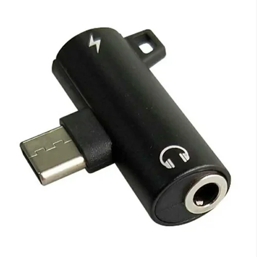 Imagen 2 del producto Convertidor de carga de auriculares 2 en 1 Tipo C a jack de 3,5mm, adaptador de audio USB tipo C para teléfonos Xiaomi, Huawei tipo C macho a hembra