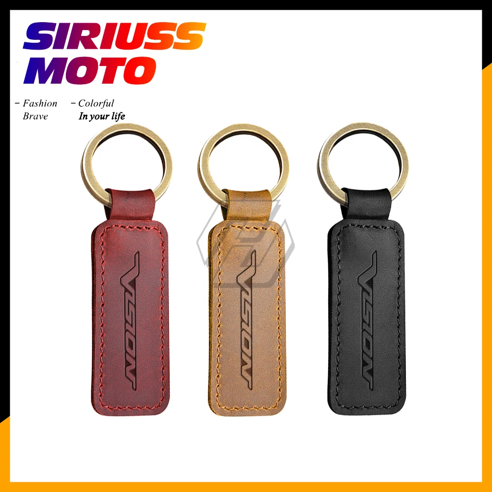 Motorcycle Cowhide Keychain Key Ring Case for Honda Vision 110 XS XS-1 Scooter