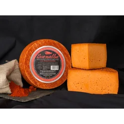 Capra artigianale e formaggio di pecora alla paprica. Cheese-BUENALBA-1KG arancione