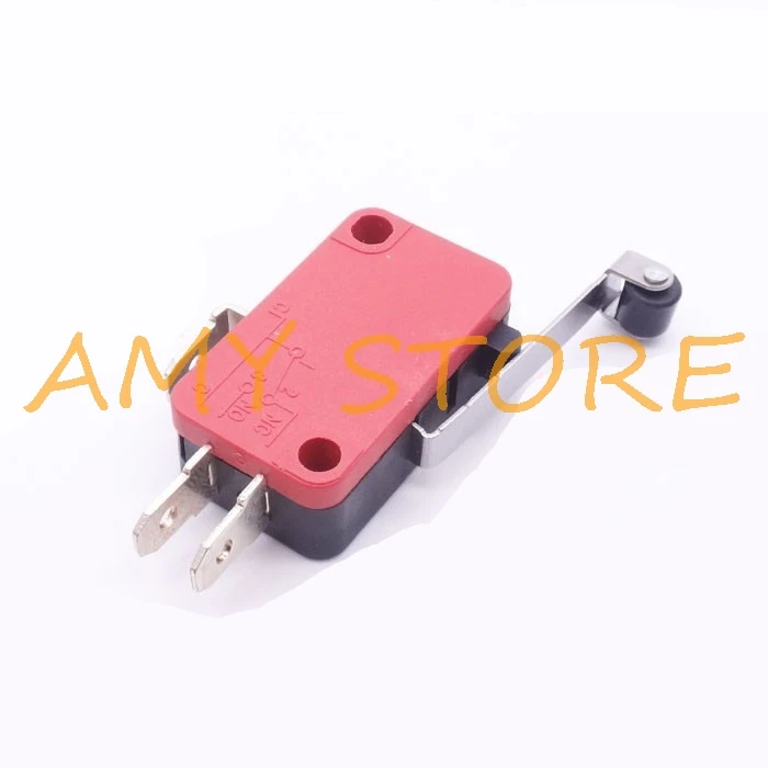 10 Pcs Roller Lever Arm SPDT NO/NC Momentary Micro Switches V-156-1C25 Long Hinge Snap Action Roller Tip Lever