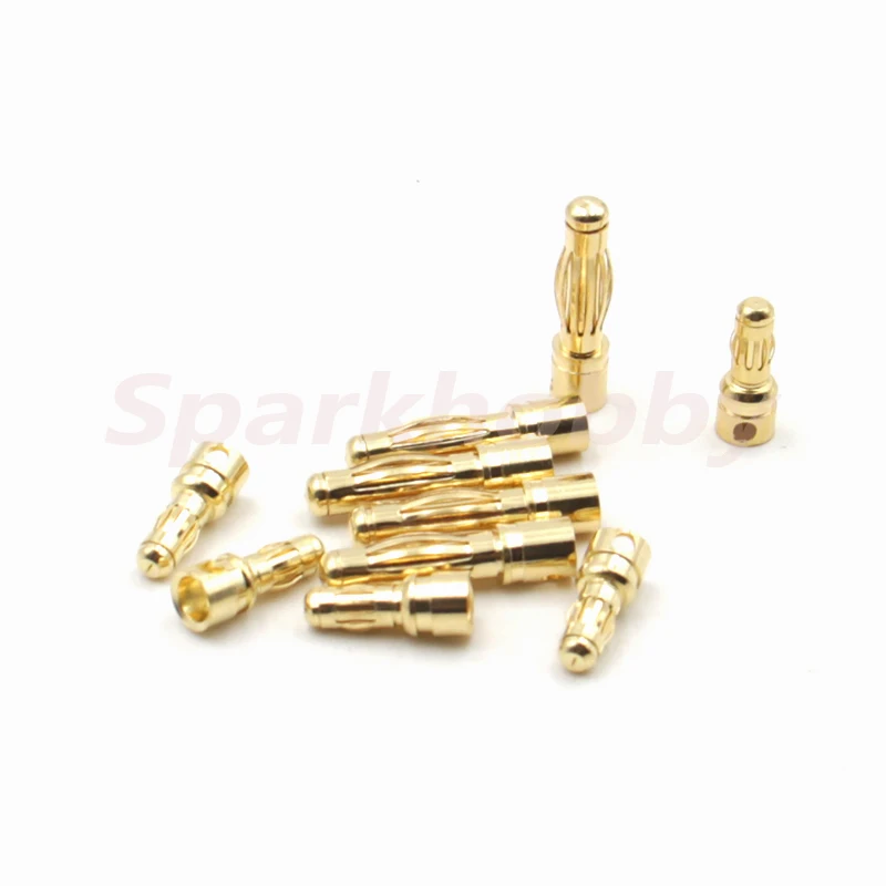 10PCS/5Pairs Amass Banana Plug 2.0mm 3.5mm 4.0mm Female Male Connectors Bullet Gold Plated Copper Head RC Drone Airplane Parts