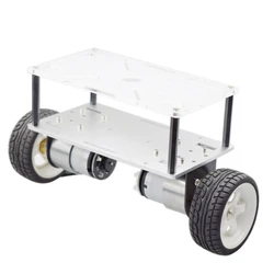 Cheas pest double chassis 2wd selbst ausgleichendes roboter auto kit mit 2 stücke encoder motor für arduino raspberry pi diy stamm spielzeug teile