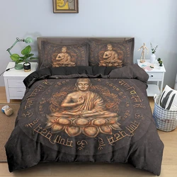 3D Buddha Print Bedding Set Meditation Duvet Covers With Pillow Cover Case Home Decor Bed Clothes Double Queen King Size