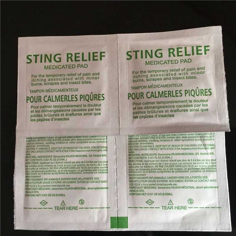 10Pcs Sting Relief Wipe Disposable Anti-itch Patch Clean Itching Tablets First Aid Kit Outdoor Mosquito Bite Prevention Prep Pad