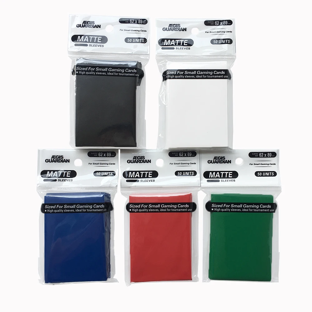 100 Pçs/lote Matte Small Gaming Card Sleeve Deck Protector para YuGiOh Photocard Caso Binder, 62x89mm