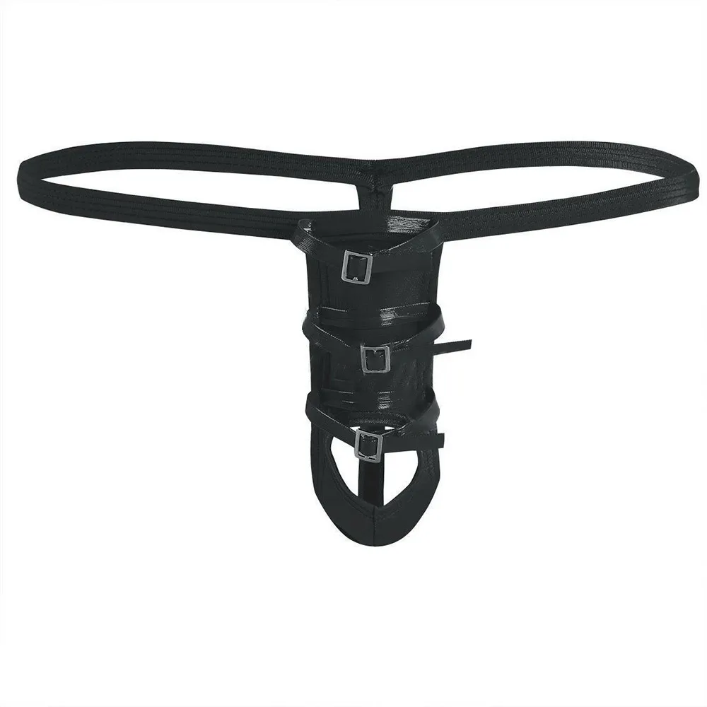 Sexy Mens G-string Thongs Penis sheath Men Penis Hole Briefs Underwear Sexy Man Hollow Butt Panties Gay Male Extroic Lingerie