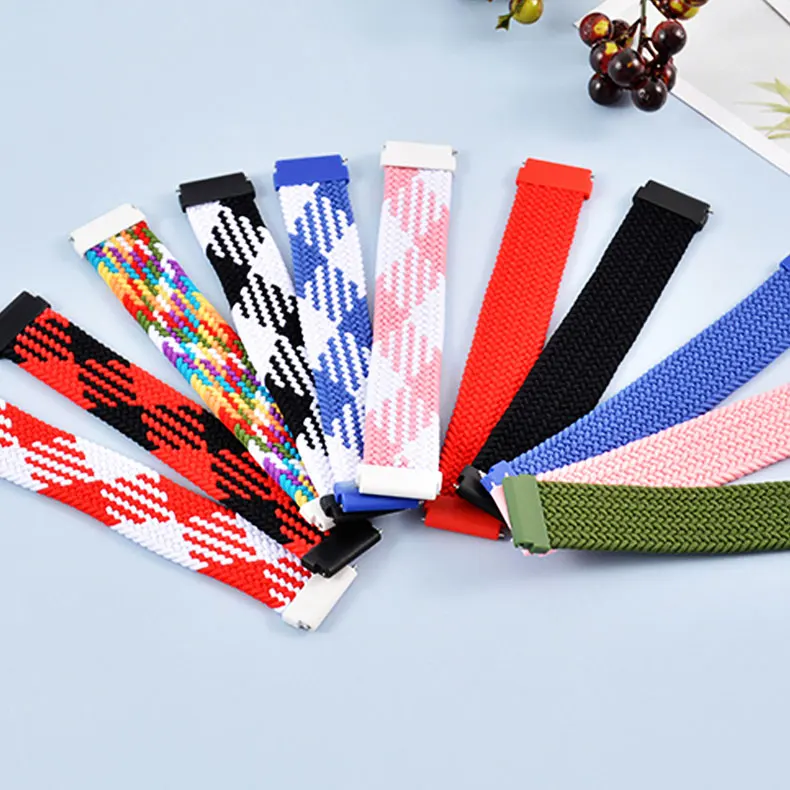 Elastic Band For Xiaomi Mi Watch Color Miwatch Color 2 Strap Braided Solo Loop Bracelet For Haylou Solar LS02 Bracelet Wristband