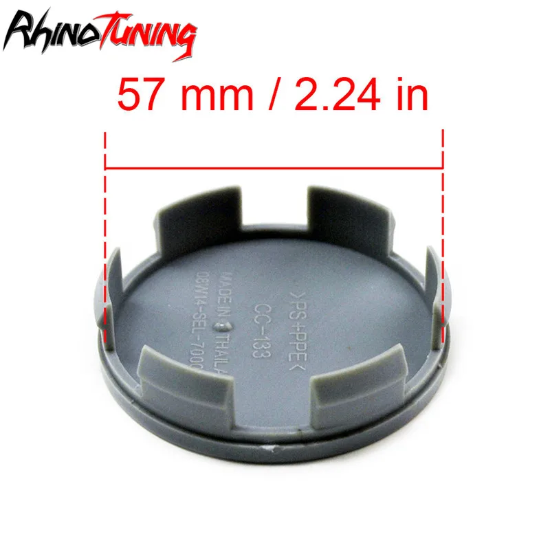 4pcs 58mm 57mm Grey Car Wheel Center Caps Hub Emblem 08w14-sel-7000-A3 Auto Wheel Rim Cover Cap Car Styling Accessories