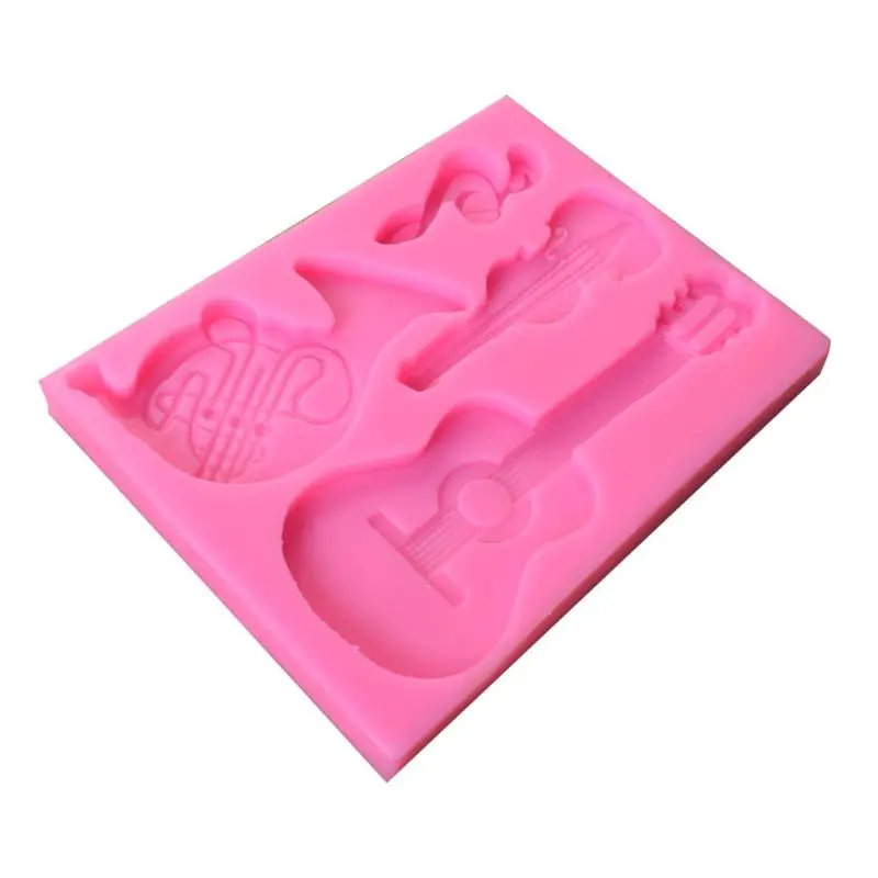 Handmade Musical Instruments Resin Mold Guitar Violin Keychain Pendant Epoxy Resin Casting Mold Jewelry Making Tools