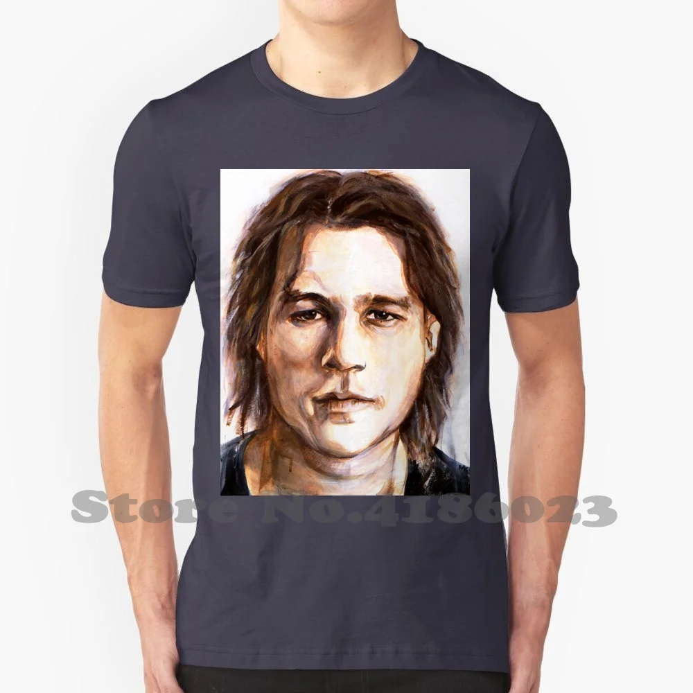 Heath Ledger Tribute 100% Cotton T-Shirt Heath Ledger Portrait