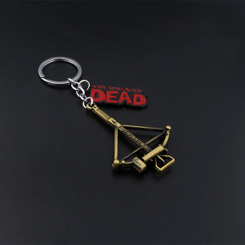 The Walking Dead Keychain High Quality Bow Arrow With Red Letter Metal Key Chian  Keys Men Car Women Bag Movie Accessories