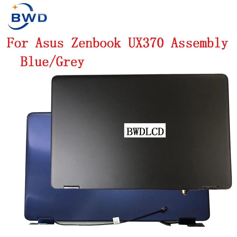 Imagem -03 - para Asus Zenbook Ux370 Ux370u Ux370ua Ux370ur Tela de Toque Lcd de 13.3 Polegadas Componente para Toda a Parte Superior Azul Cinza