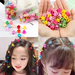 20/50/100PCS Colorful Flower Mini Hair Claws Kids Sweet Girls Children Cartoon Small Hairpins Headdress Hair Styling Accessories