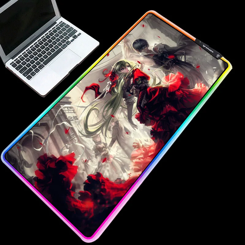 

XGZ RGB Anime Girl Mouse Pad LED Backlit Mice Mat Waterproof Thickness 3mm/4mm Colorful PC Laptop Keyboard Mousepad 7 Colors