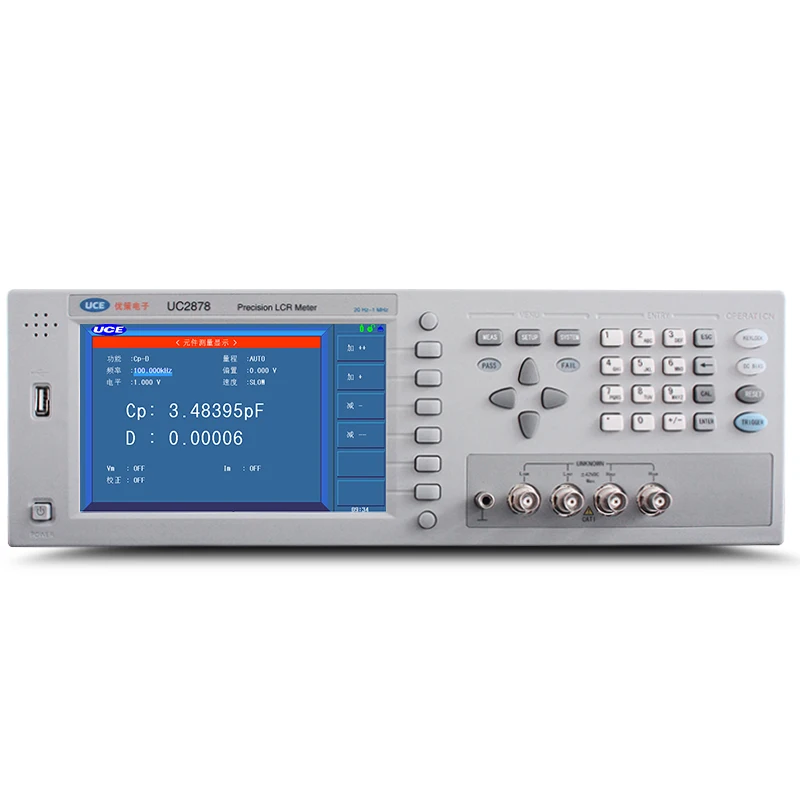 UCE High Frequency Digital LCR Bridge Meter UC2878 20Hz-1MHz,10mHz Resolution UC2878A 20Hz-1MHz, 44 Frequencies