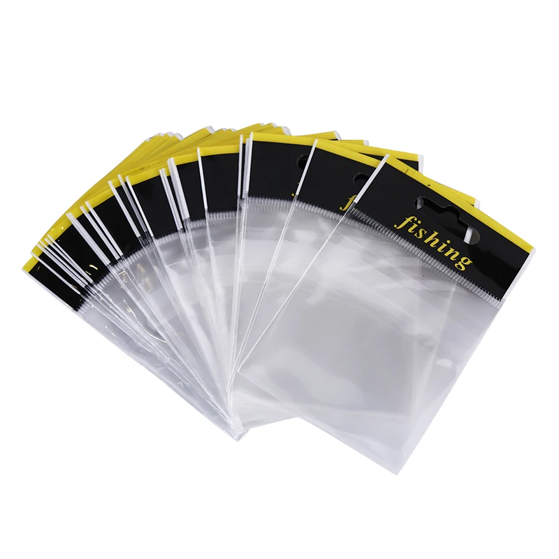 100pcs Ziplock Self Seal Zipper Plastic Retail Packing Poly Bag Zip Lock Bag Package Fishing Tackles fishing lures bag