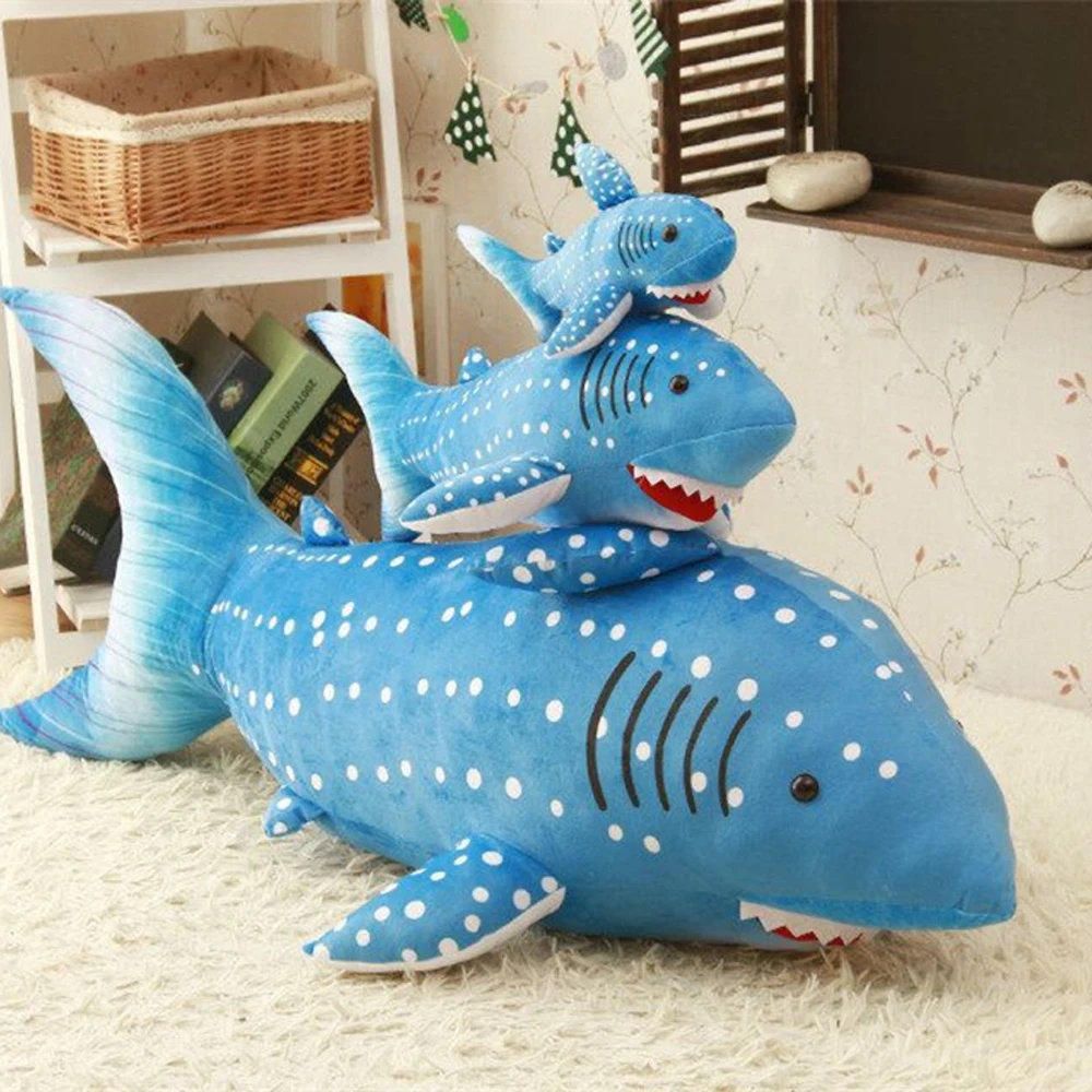 Underwater World Simulation Big White Shark Children Stuffed Plush Toy