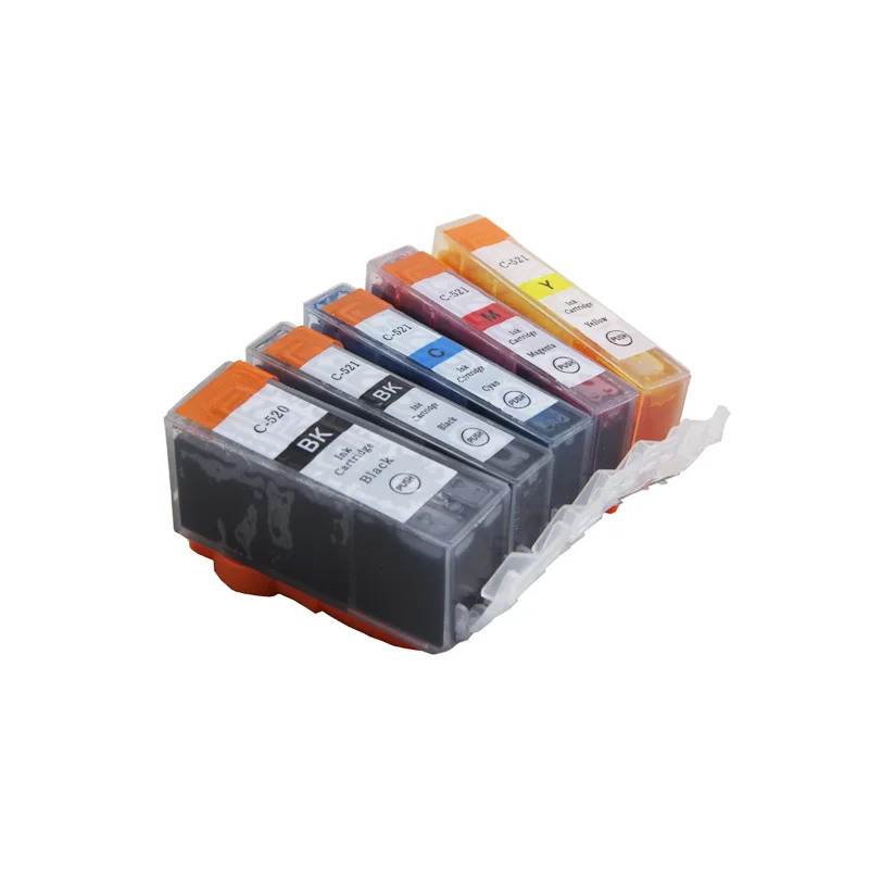 DAT PGI-520 CLI-521 Ink Cartridges Compatible with Canon PIXMA iP 3600 4600 4700 MP 540 550 560 620 630 640 980 MX860 Printer