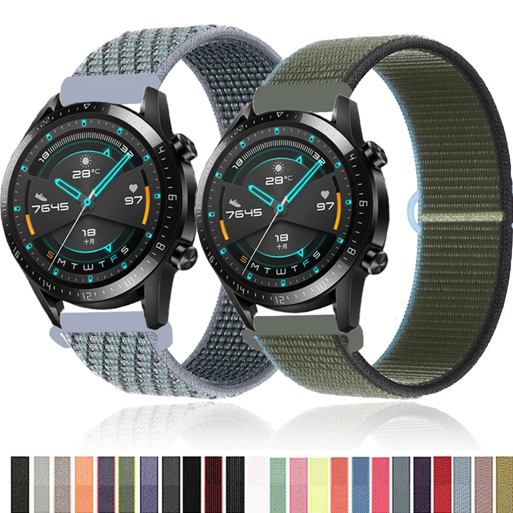 Nylon Loop Strap For Garmin Vivoactive 3/Venu Move 3 Luxe Smart Watch Band 20MM 22MM Wristband For Vivoactive 4 Bracelet Correa