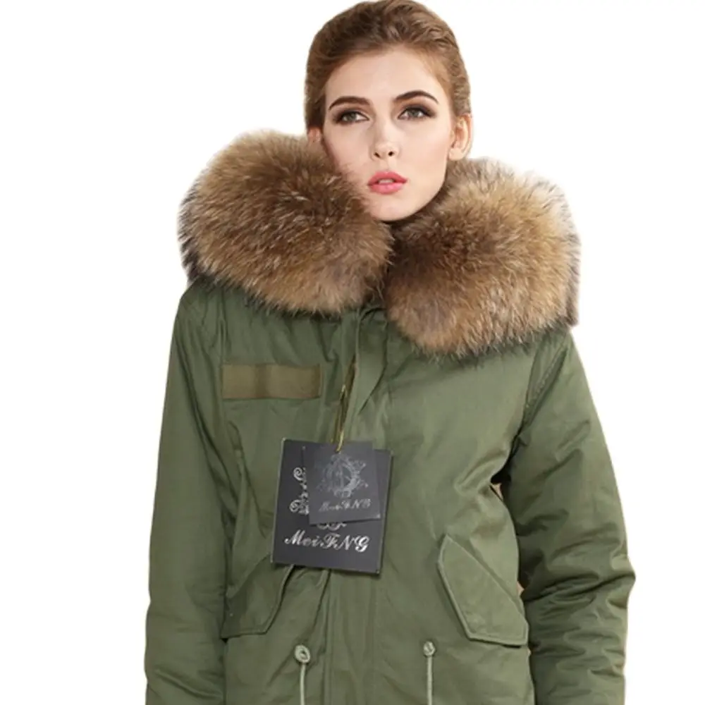 Moderne Effen Voering Parka Casual Vrouwen Rex Konijnenbont Overjas Plus Size Jas Dames