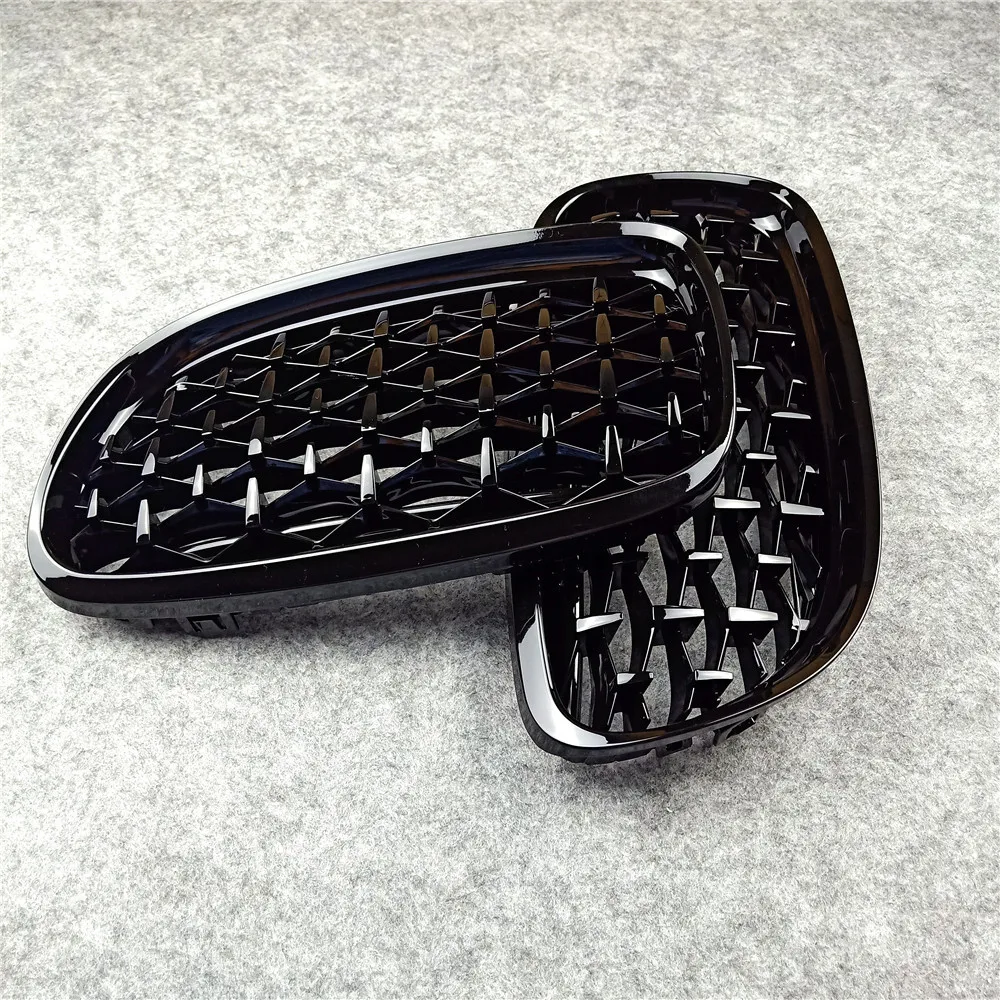 

Full Glossy Black Front Grille For B-MW 3 Series E90 2009-2012 Diamond Style Car Bumpers Kidney Mesh Grilles Car Accessorie