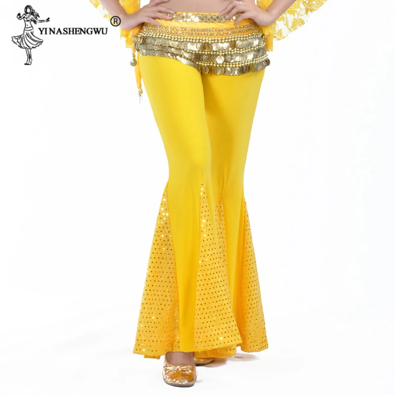 Buikdans Prestaties Broek Bellydance Kostuums Broek Voor Vrouwen Crystal Dames Hoge Taille Flare Broek Buikdans Kleding