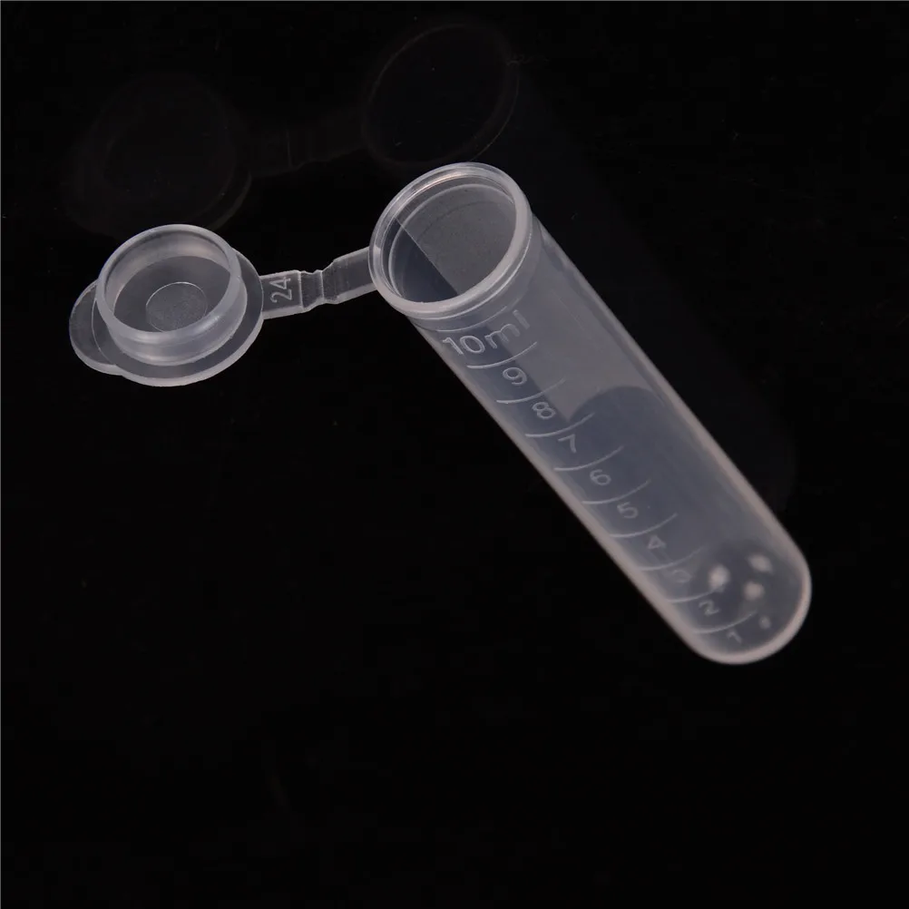 20Pcs 10ml Plastic Centrifuge Lab Test Tube Vial Sample Container With Cap