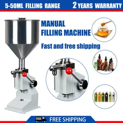 SUMEVE Manual Filling Machine Liquid Paste Filling Bottler Low-Dose Lotion Oil Filler Cream Shampoo Cosmetic 5-50ml