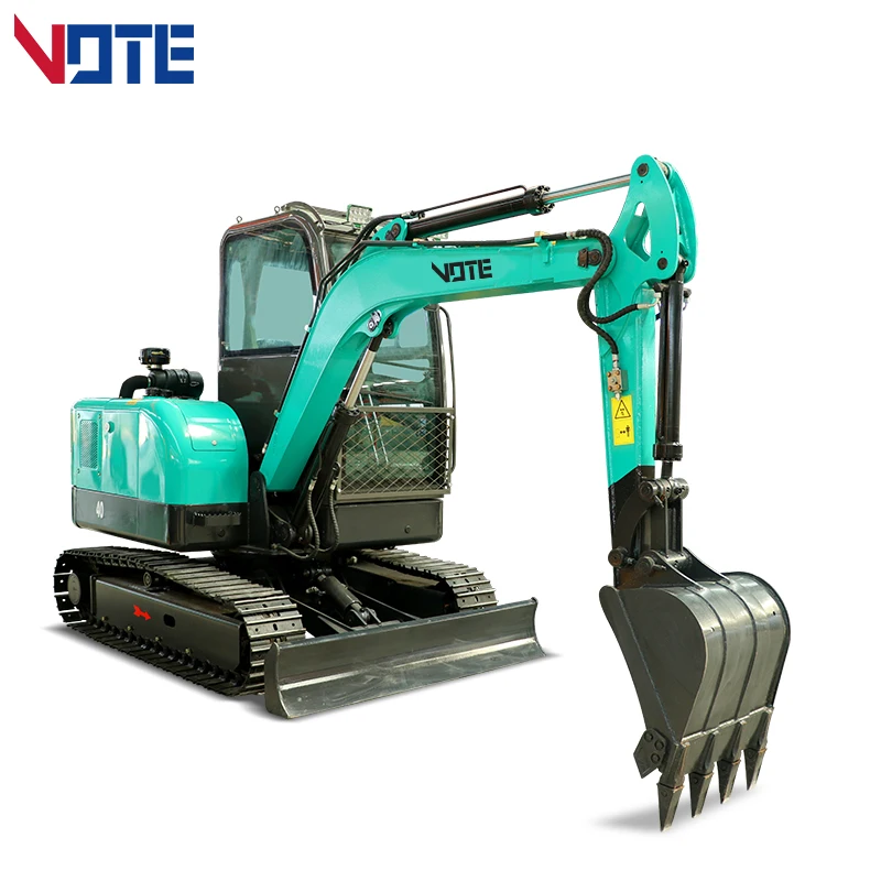 Mini excavadora sobre orugas, pequeña vibración, cilindro hidráulico, excavadora, Color personalizado, Envío Gratis