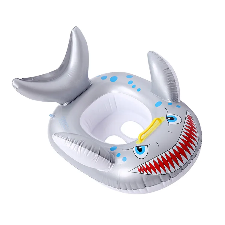 Cartoon Animals Duck Shaped Float Boat Kids Inflatable Swimming Rings Baby Toddler Safety Seat Float Bed Pool Swimming Circles