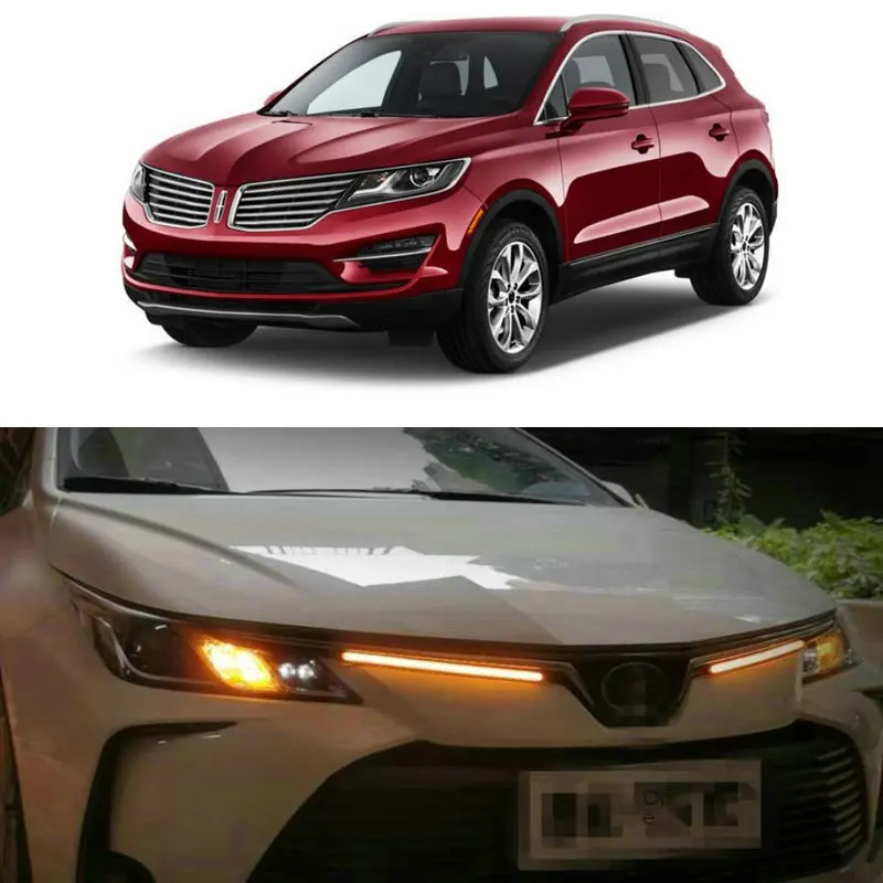 LED Daytime Running Light DRL Turn Signal Lamp For  Lincoln mkc mks mkt mkx mkz Navigator Corsair Aviator