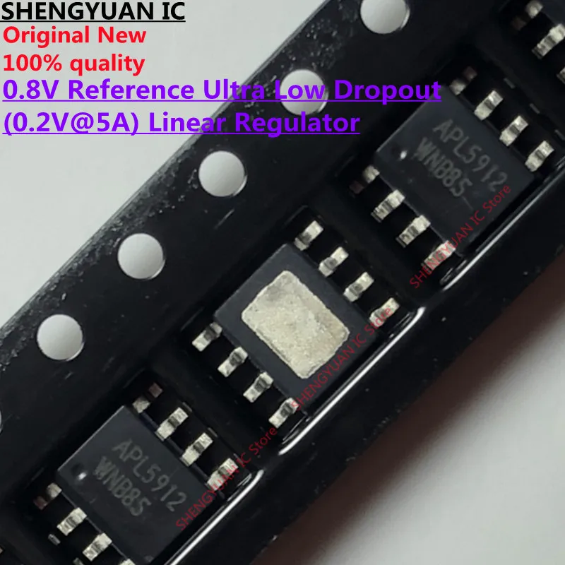 10Pcs/lot APL5912 APL5912KAC-TRG APL5912KAC-TRL APL5912KAC 0.8V Reference Ultra Low Dropout (0.2V@5A) Linear Regulator 100% new