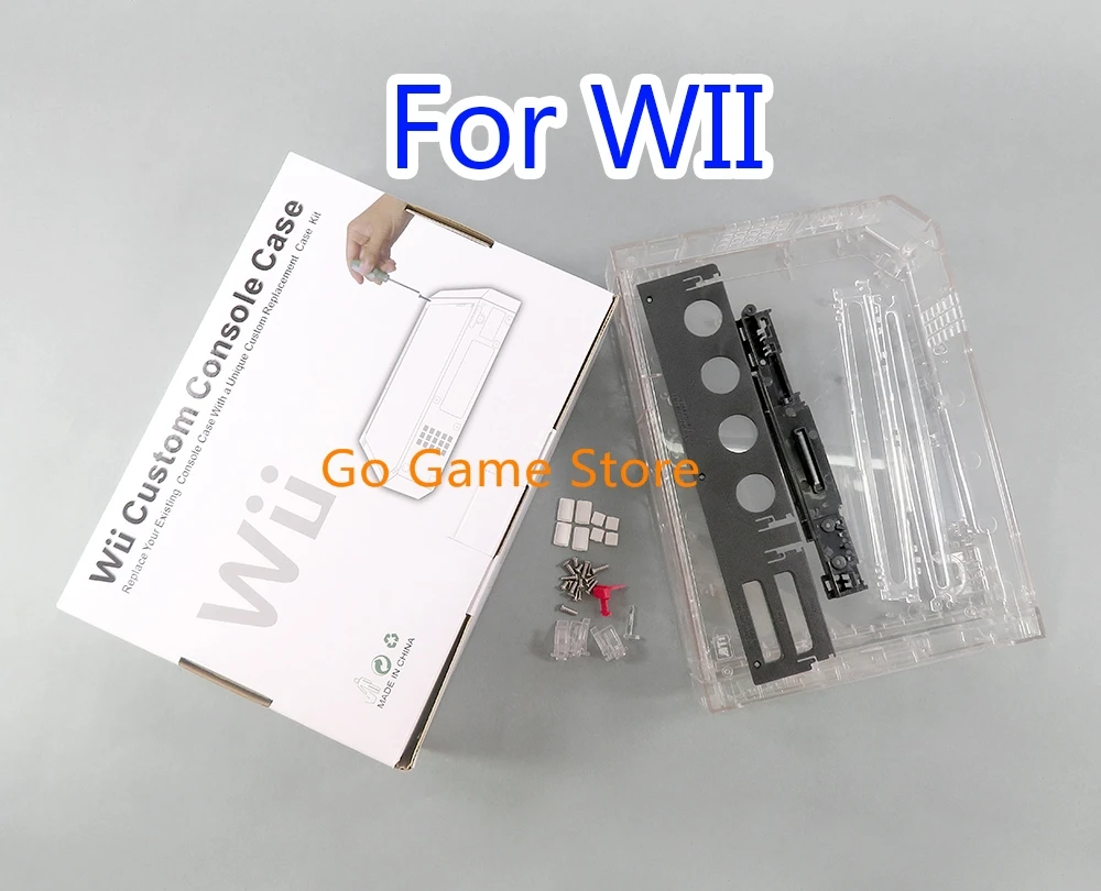 1set For Nintendo Will Housing Cover Shell  Full Housing shell Case for Wii Console with full set parts Retail box