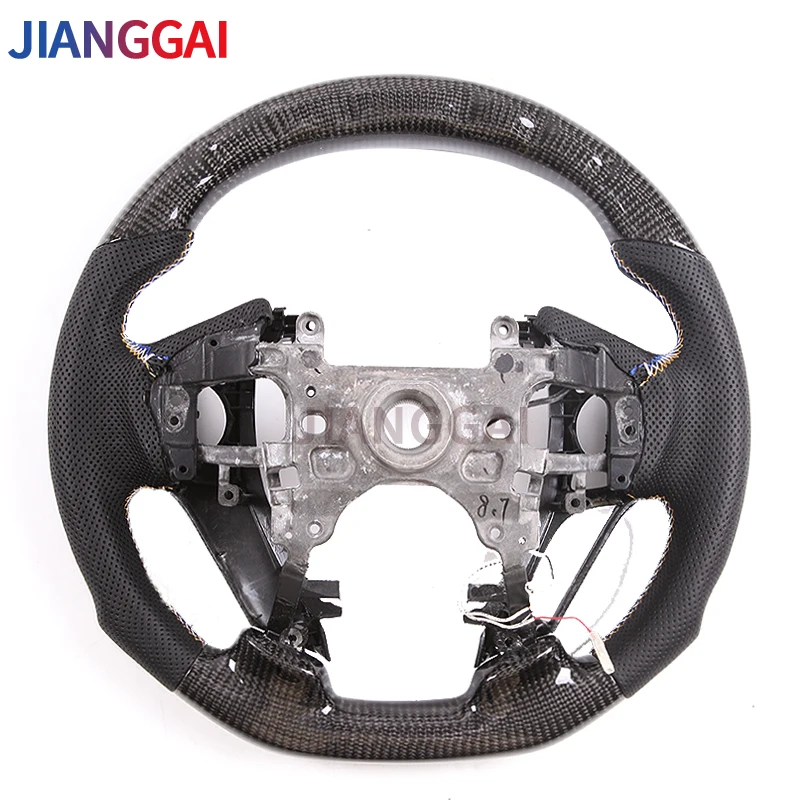 Carbon Fiber LED Steering Wheel Fit For Honda accord 9th 2013-2017 Perforated Leather Racing Wheel