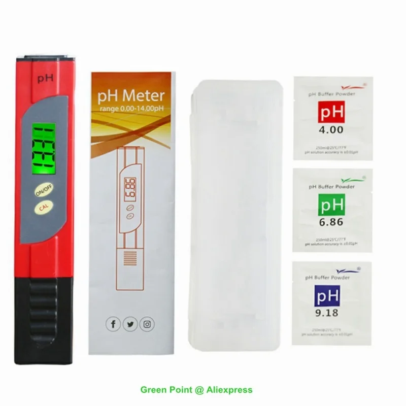 PH-B1 Digital PH Meter Automatic Three Points Calibration High Precision With Back Light Screen Display Suitable For Aquariums