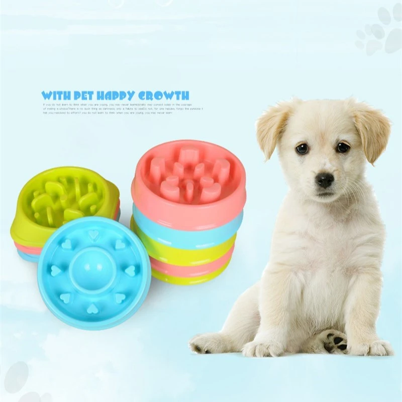 

Dog Slow Feeder Bowl Non Slip Puzzle Anti Gulping Pet Food Eat Dishes Interactive Bloat Stop Durable Prevent Chok Puppy Healthy