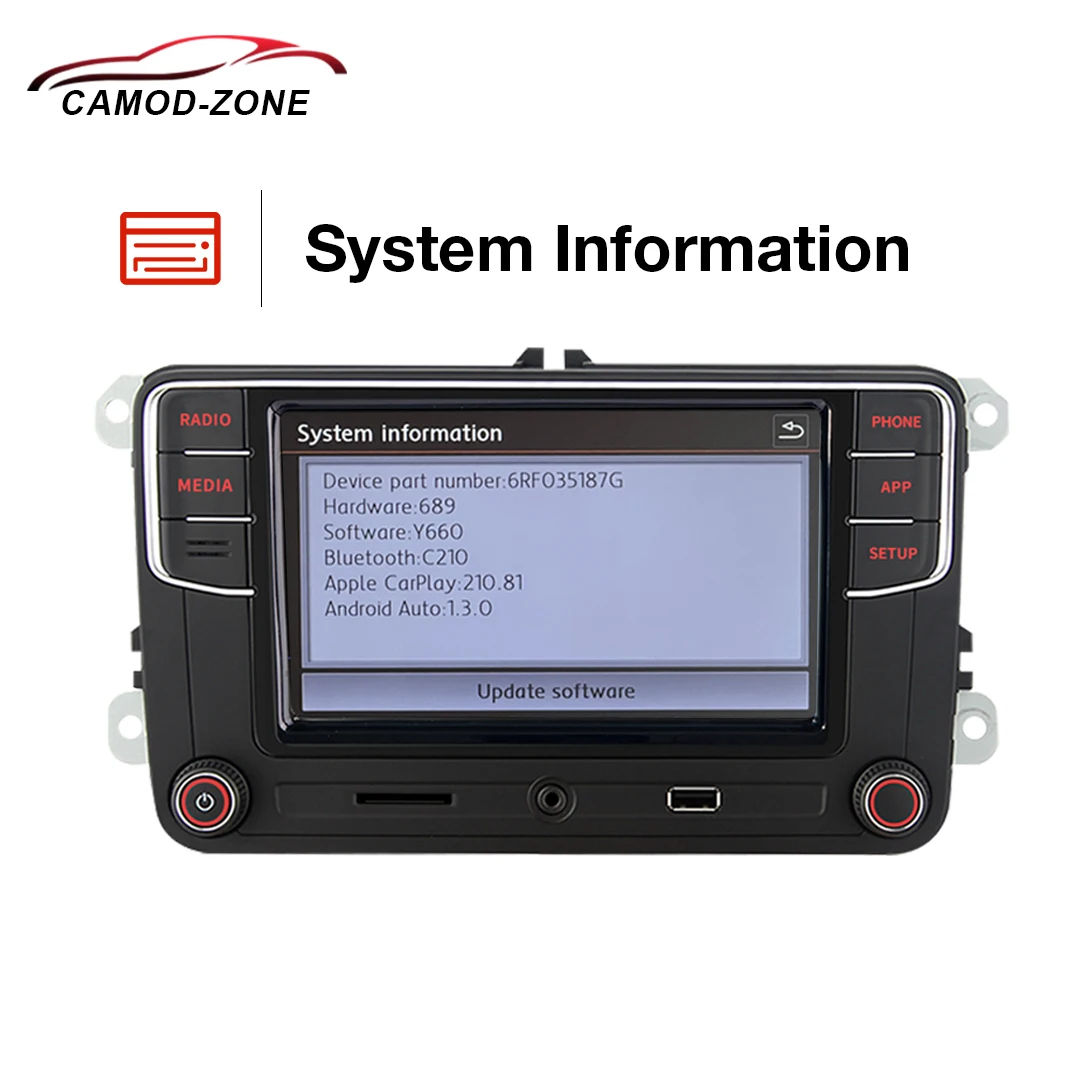 RCD330 Car Radio NONAME 187G Carplay Android Auto MirrorLink 6.5'' Screen Player for VW Tiguan Golf 5 6 MK5 MK6 Passat PQ Polo