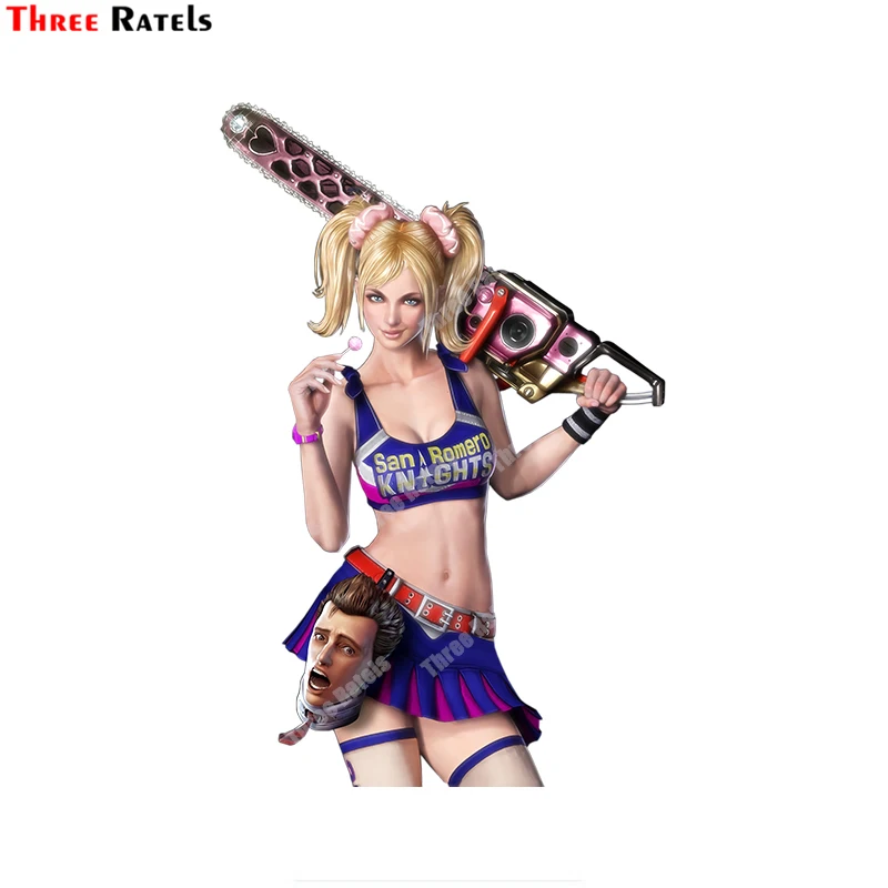 Three Ratels B298 Funny Anime Game Lollipop Chainsaw Juliet For Car Stickers Removeable Sexy Decals Vinyl Material Decor