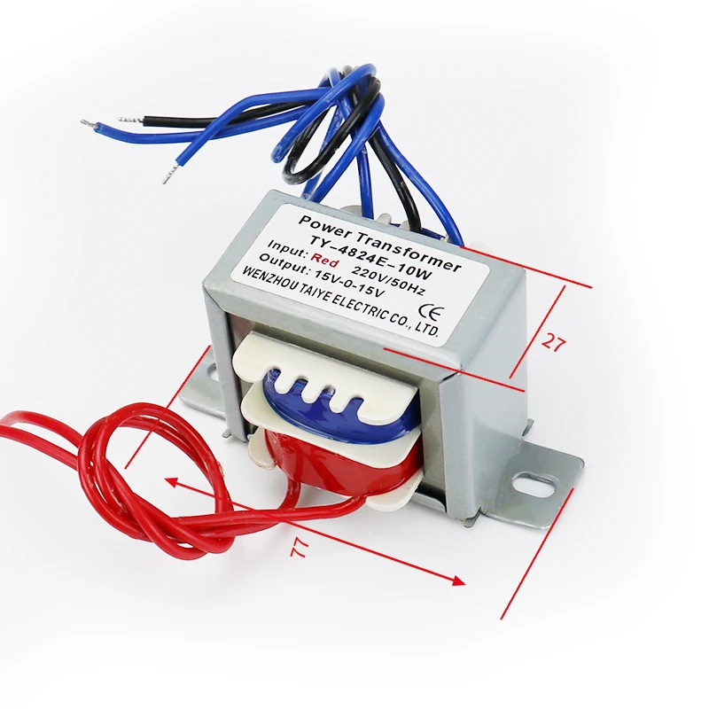 Audio transformer Power Supply Audio Transformer 10W/VA Double/Single Input 220V AC 6V 9V 12V 15V 24V power supply