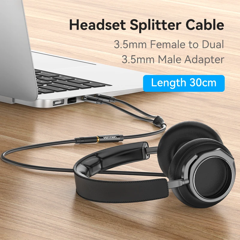 Разветвитель Vention для наушников 3,5 мм, разъем 3,5 мм, Y-образный
