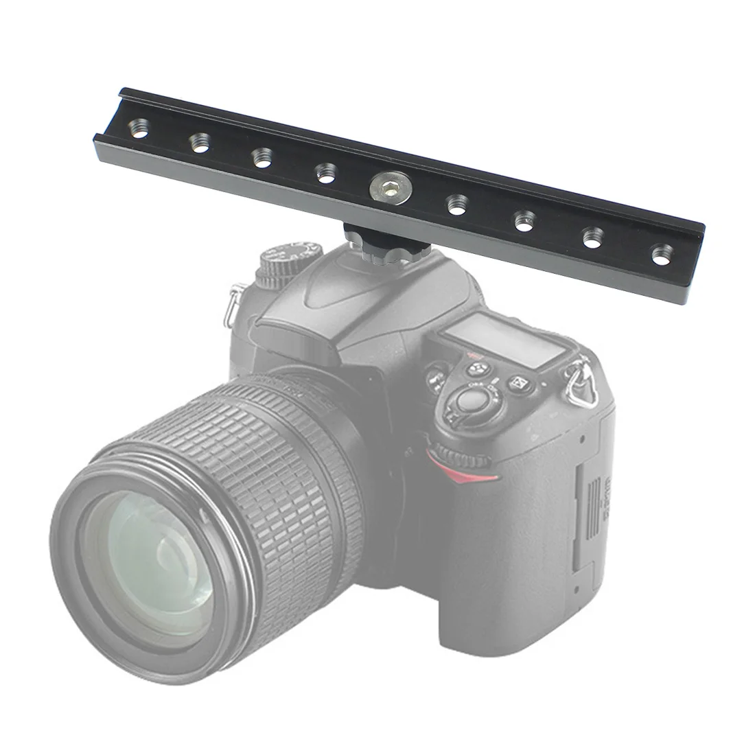 Hot Cold Shoe przedłużenie szyny wspornik 18cm 1/4 "mocowanie śrubowe do lampy błyskowej Speedlite lampa wideo mikrofon do Canon Nikon Sony