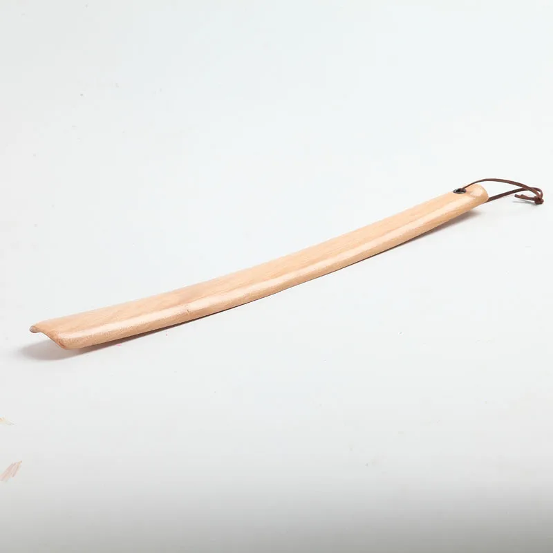 1pc 38cm Professional Wooden Shoe Horn Flexible Long Handle Shoehorn Useful Shoe Lifter Professional Shoe Spoon Home Tools