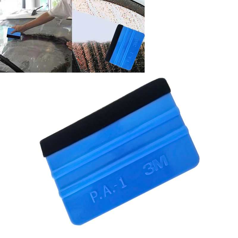 99 X 72mm Blue Portable Felt Edge Squeegee Car Vinyl Wrap Application Tool Scraper Decal Auto Car Cleaning Car Brush Accessories