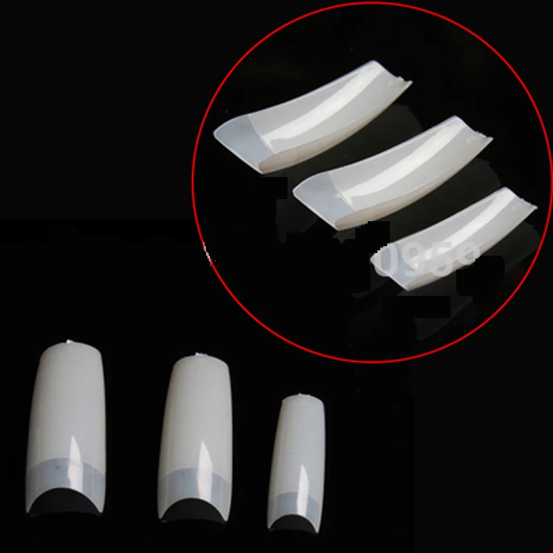 أظافر أكريليك وهمية ، 500 قطعة ، لون طبيعي ، نصف غطاء ، تصميم مانيكير ، افعلها بنفسك #3