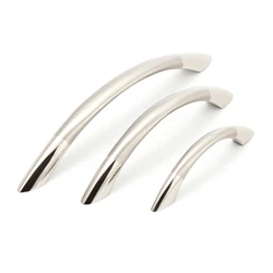 64mm 96mm 128mm Drawer Knob Pull Kitchen Cupboard Wardrobe Sliver Door Furniture Handles for cabinets and drawers w/ Screws